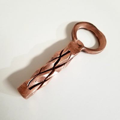 Handcrafted Forged Solid Copper Pineapple Twist Bottle Opener